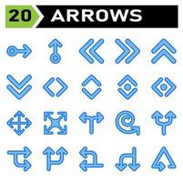 Arrows icon set include arrow, arrows, right, direction, arrow right, up, arrow up, down, arrow down, left, arrow left, transfer, exchange, sync, refresh, synchronize, rotate vector