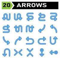 Arrows icon set include arrow, arrows, right, direction, arrow right, up, arrow up, down, arrow down, left, arrow left, transfer, exchange, sync, refresh, synchronize, rotate vector