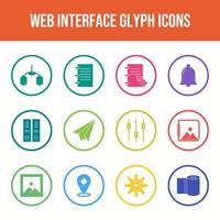 Beautiful Web Interface vector icon set