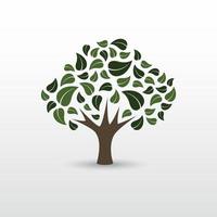 illustration of tree in color isolated on white background vector