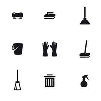 Set of isolated icons on a theame clining vector