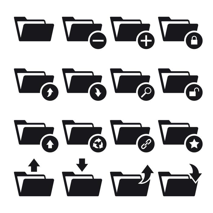 Folder Icon Set Vector Art, Icons, and Graphics for Free Download
