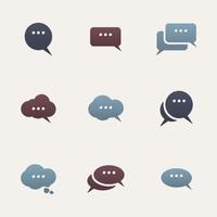 Set of isolated icons on a theme speech bubbles vector