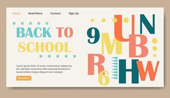 School banner with sample text letters place for your message. Back to school sale horizontal banner. First day of school, vector illustration