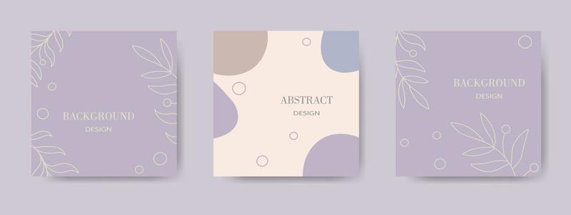 Set of Hand Drawn Universal Cards. Design for Flyers, Placards, Posters, Invitations, Brochures. Artistic Creative Templates. Abstract Modern Style
