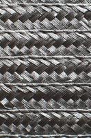 Black textured surface of wicker woven basket photo