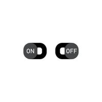 On and off buttons. On and off icons. Simple style poster background symbol. brand logo design element. On and off t-shirt printing. Vector for sticker.