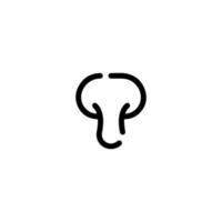 Elephant icon. Simple style elephant show poster background symbol. Zoo shop brand logo design element. Elephant t-shirt printing. Vector for sticker.