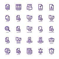 File and Document icon pack for your website, mobile, presentation, and logo design. File and Document icon basic line gradient  design. Vector graphics illustration and editable stroke.