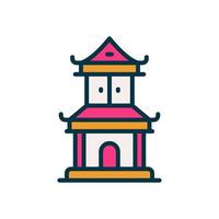 chinese temple icon for your website, mobile, presentation, and logo design. vector