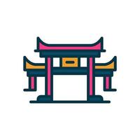 torii gate icon for your website, mobile, presentation, and logo design. vector