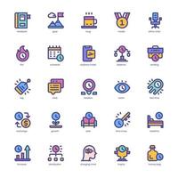 paquete de iconos de productividad para su sitio web, móvil, presentación y diseño de logotipo. icono de productividad lleno de diseño de color. ilustración de gráficos vectoriales y trazo editable. vector