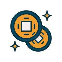 chinese coin icon for your website, mobile, presentation, and logo design. vector