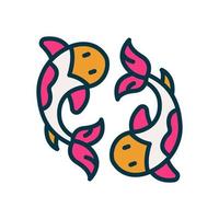 koi fish icon for your website, mobile, presentation, and logo design. vector