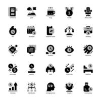 paquete de iconos de productividad para su sitio web, móvil, presentación y diseño de logotipo. icono de productividad diseño de tono dúo. ilustración de gráficos vectoriales y trazo editable. vector