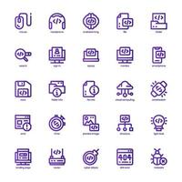 paquete de iconos de programación para su sitio web, móvil, presentación y diseño de logotipo. icono de programación diseño de gradiente de línea básica. ilustración de gráficos vectoriales y trazo editable. vector