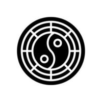 icono de yin yang para su sitio web, móvil, presentación y diseño de logotipo. vector