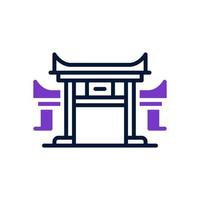 icono de puerta torii para su sitio web, móvil, presentación y diseño de logotipo. vector