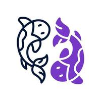 koi fish icon for your website, mobile, presentation, and logo design. vector