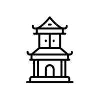 icono del templo chino para su sitio web, móvil, presentación y diseño de logotipo. vector