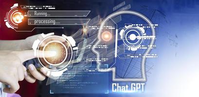 conceptualmente, chatgpt, chat gpt es un chatbot ai o inteligencia artificial que puede comunicarse a través de mensajes con humanos de forma natural. foto