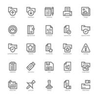 File and Document icon pack for your website, mobile, presentation, and logo design. File and Document icon outline design. Vector graphics illustration and editable stroke.