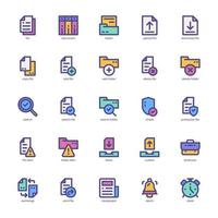 File and Document icon pack for your website, mobile, presentation, and logo design. File and Document icon filled color design. Vector graphics illustration and editable stroke.