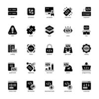 Programming icon pack for your website, mobile, presentation, and logo design. Programming icon duo tone design. Vector graphics illustration and editable stroke.