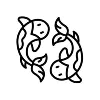 koi fish icon for your website, mobile, presentation, and logo design. vector