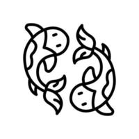 koi fish icon for your website, mobile, presentation, and logo design. vector