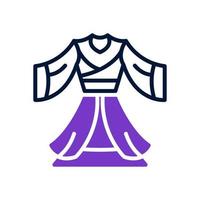 icono de vestido chino para su sitio web, móvil, presentación y diseño de logotipo. vector