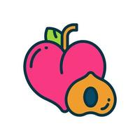 peach icon for your website, mobile, presentation, and logo design. vector