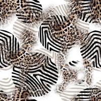 Seamless leopard and zebra texture, hand draw animal print, animal texture, African wild pattern. photo