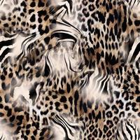 textura de leopardo y cebra sin fisuras, estampado animal dibujado a mano, textura animal, patrón salvaje africano. foto