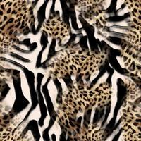textura de leopardo y cebra sin fisuras, estampado animal dibujado a mano, textura animal, patrón salvaje africano. foto