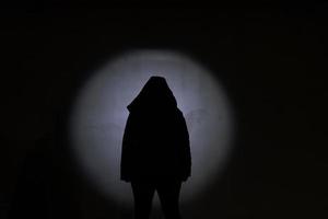 Dark shadow of woman photo