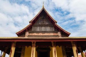 Antique Temple of Wat Sisaket Monastery at Vientiane Capital City of Laos photo