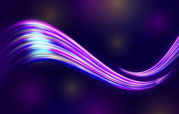Wavy Neon Light Background