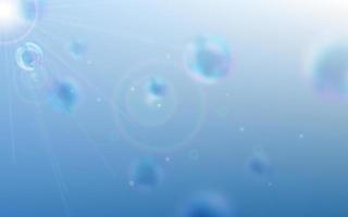 Soap bubbles blue background, vector