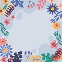 Hand Drawn Spring Floral Background vector