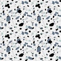 Terrazzo texture classic Italian floor composed of natural stone, granite, quartz, marble, glass and concrete. Vector Terrazzo Veneziano seamless pattern. Stone abstract background for interior design