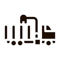 Delivery Loading Straw Truck Vector Icon