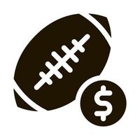 Rugby Ball Betting And Gambling Icon Vector Illustration