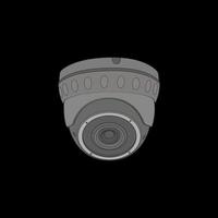 Cctv in coloring vector style, isolated on white background. Cctv in coloring vector style for coloring book.