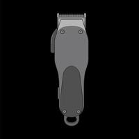 Hair clipper machine vector  art style. Hairdresser professional tool. Vector art illustration isolated for coloring book.