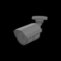 Cctv in coloring vector style, isolated on white background. Cctv in coloring vector style for coloring book.