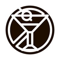 icono de vector de alcohol de signo libre de alérgenos