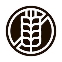 Allergen Free Sign Wheat Vector Icon