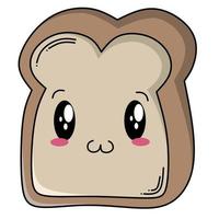 Kawaii bread character vector