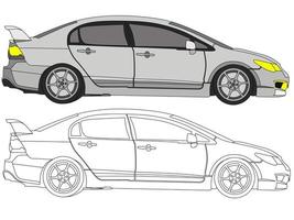 Car coloring book vector